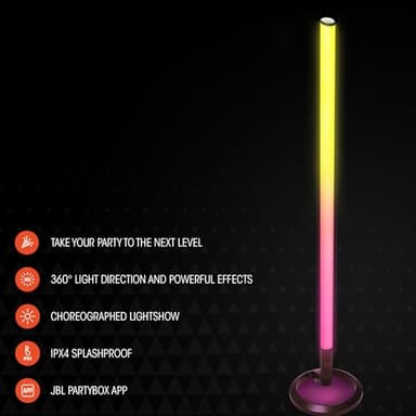JBL PARTYLIGHT STICK - Bluetooth party light stick, Take your party to the next level with a choreographed lightshow, IPX4 splashproof, Enjoy a more immersive lightshow with multiple PartyLight Sticks - Image 3