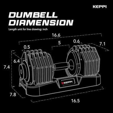 Keppi Adjustable Dumbbells Set, 60lb Pair Dumbbells with Anti-Slip Metal Handle for Exercise & Fitness Fast Adjust Weight for Full Body Workout Fitness - Image 8