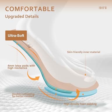 IDIFU Women's IN2 Pedazo Dress Shoes Low Block Heels Comfortable Chunky Closed Toe Ankle Strap Wedding Pumps(White Pu, 9.5 B(M) US) - Image 6