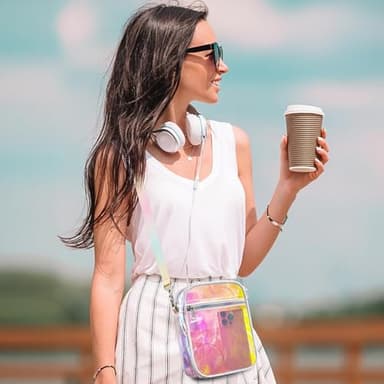 USPECLARE Clear Purse Stadium Transparent Messenger Bag Stadium Approved for Men and Women Clear CrossBody Bag - Image 4