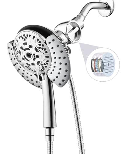 INAVAMZ 2-in-1 Filtered Shower Head with Handheld: Dual Shower Heads with Rain Shower & Handheld Shower Head, 10-Mode Detachable Shower Head with Massage Spray, Shower Trim Systems - Image 1