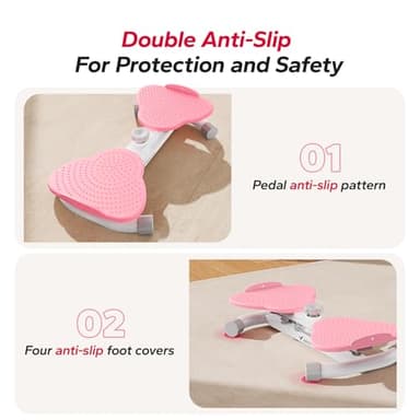 MERACH Waist Twister Machine, Ab Twist Board with 300 lbs Weight Capacity, Abs Workout for Slim Waist and Core Ab Exercise, Noiseless Home Gym Exercise Equipment for Women Men - Image 5