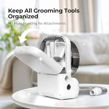 KungFuPet Dog Grooming Vacuum and Dryer, Pet Grooming Vacuum for Dogs with 3 Liter Canister, 15000Pa Suction Dog Vacuum for Shedding Grooming, Extra Space for Storage for 5 Grooming Kits - Image 6