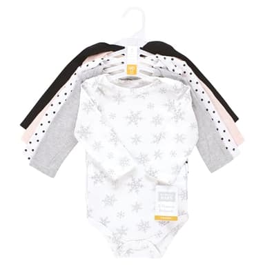Hudson Baby Unisex Baby Thermal Long Sleeve Bodysuits, Snowflake, Newborn - Image 2