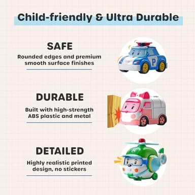 Robocar Poli TRACKY Die-Cast Car Toys Figures Collection – Toddlers STEM Preschool Learning, Birthday & Party Gift for Boys & Girls Ages 1+ - Image 4