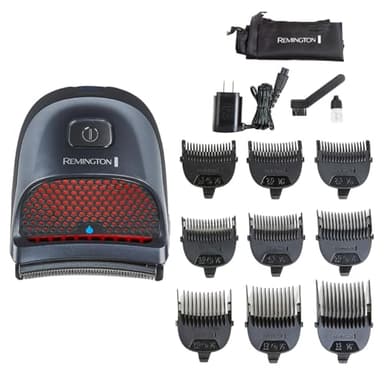 Remington Shortcut Pro Self-Haircut Trimmer Kit, Waterproof Cordless Electric Razor for Head, Beard, and Body, Curved Blades and 9 Trimmer Lengths, Head Shaver, 5-Minute Quick-Charge, 14-Piece Set - Image 1