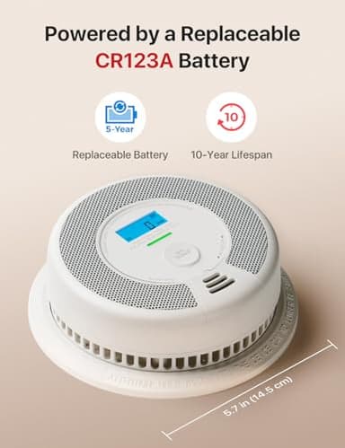 X-Sense Smart Smoke Detector Carbon Monoxide Detector Combo, Battery-Operated (Not AC Hardwired) Interconnected Combination Smoke Carbon Monoxide Detector, 5 Detectors with 1 Base Station, SC07-MR51 - Image 2