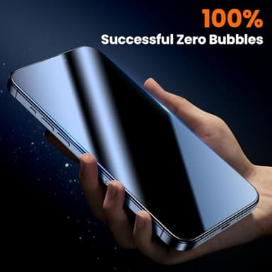 UniqueMe for iPhone 15 Pro Screen Protector - [Military Grade Shatterproof & 9H+ Hardness] Screen Protector 15 Pro Tempered Glass Full Coverage Protection, Easy Installation, 2 Packs - Image 8