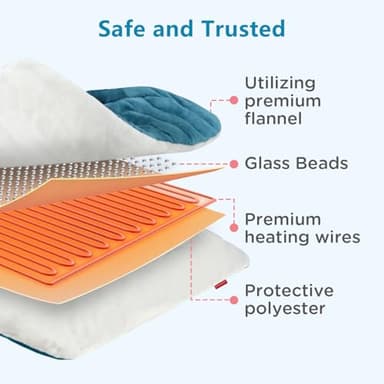 Comfytemp Weighted Heating Pad for Back & Period Cramps, FSA Eligible, Birthday Gifts for Mom Dad Women Men, 2.2lb HSA Electric Heat Pad for Neck Shoulder Pain Relief, 2H Auto-Off Heated Pad, 12x24 - Image 6