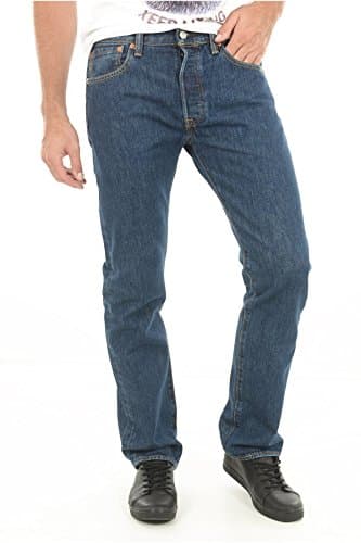 Levi's Men's 501 Original Fit Jeans (Also Available in Big & Tall), (New) Dark Stonewash, 35W x 34L - Image 1