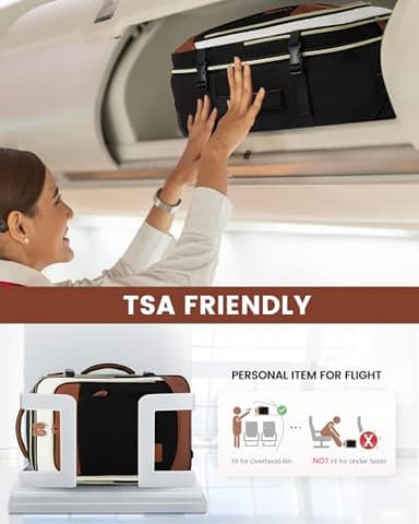 LOVEVOOK Rolling Backpack for Women, 50L Travel Backpack with Wheels, Carry on Luggage for Men, 17.3 Inch Wheeled Laptop Bag, Flight Approved Personal Item Suitcase - Image 4