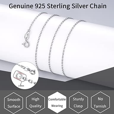 Jewlpire 925 Sterling Silver Chain Necklace Chain for Women 1.1mm Cable Chain Necklace Upgraded Spring-Ring Clasp - Thin & Sturdy Women's Chains Necklaces 16 Inch - Image 4