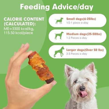 MON2SUN Rawhide Free Dog Treats, 3 Inch Triple Flavor Chicken Wrapped Duck and Beef Rolls for Small Dogs, Healthy Snacks, 21.16oz - Image 4
