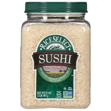 RiceSelect Sushi Rice for Sushi and Japanese Food, Premium Gluten-Free Short-Grain Rice, Non-GMO, 32-Ounce Jar - Image 1