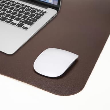 Leather Desk pad Protector, Large Desk mat with Natural Cork & PU Leather,Mouse pad,Non-Slip Office Desk Mat,Waterproof Desk Writing Pad for Office and Home (47in*23.7in,Coffee) - Image 5