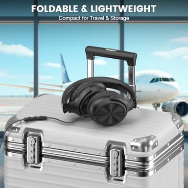 Cowyawn USB C Headphones Wired, Over Ear USB C Wired Headphones with Microphone, Volume Control, HD Stereo Sound,Foldable USB Type C Headphone for Adult/Teens/Laptop/Computer/iPhone 15/16 Series,Black - Image 6