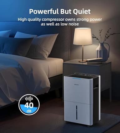 Aiusevo 5000 Sq. Ft Dehumidifier, Max 52 Pint/Day Dehumidifiers for Home with Drain Hose, 3 Modes, Child Lock, 24H Timer, Auto Defrost, for Basement, Bedroom, Rv, Large Room, Closet, Garage - Image 6