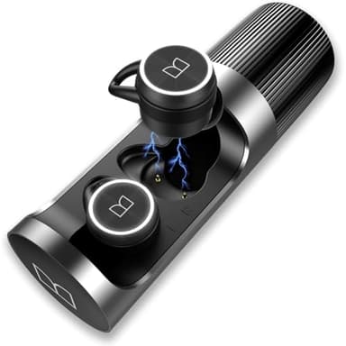 MONSTER Clarity 101 AirLinks Wireless Earbuds, Bluetooth 5.0 in-Ear Headphones with Charging Case, Stereo Earphones Deep Bass Sound, IPX5 Waterproof, Built-in Mic, Clear Call, Secure Fit for Sports - Image 4