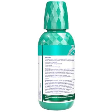 GuruNanda Fresh Breath Mouthwash, ADA-Accepted, Alcohol & Fluoride-Free, Sodium Chlorite, Essential Oils & Vitamins, 12-Hrs Fresh Breath, Wild Mint, 16 oz - Image 9