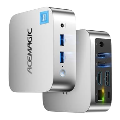 ACEMAGIC Vista Mini V1 Mini PC,12th Gen Alder Lake-N N97(Beat N150/N100/N95, up to 3.6GHz),16GB DDR4 RAM 512GB SSD Mini Computer,Small Desktop 4K Dual Display/WiFi/VESA for Home/Office,Preinstalled OS - Image 1