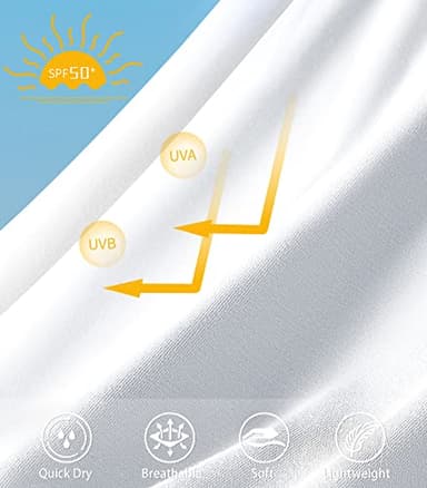 NORTHYARD Men's Sun Protection UPF 50+ Shirts Long Sleeve Running Workout Athletic Gym Shirt UV Swim Fish Rash Guard Hiking White XL - Image 5