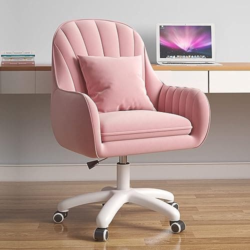 HDHNBA Cute Office Chair Home Computer Chairs Adjustable Task Chairs Modern Office Chair Makeup 360° Swivel Computer Mid Back Chair - Image 1