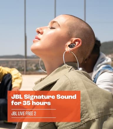JBL Live Free 2 - True Wireless Noise Cancelling Earbuds, Up to 35hrs of Playtime, 6 mics for Perfect Calls with Zero Noise, IPX5 Waterproof, Oval Tubes for Better Comfort, Isolation, & bass (Silver) - Image 5