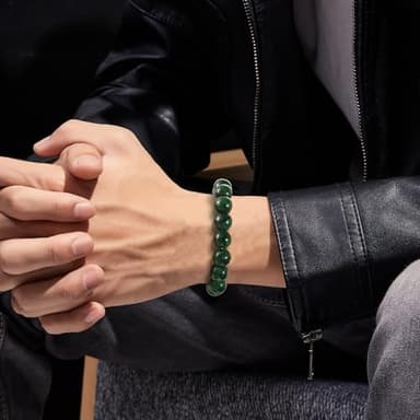 Lusomch Jade Bracelet Healing Bracelets for Women Bracelet Men Feng Shui Bracelet Jade Jewelry with Jade Beads 13.5mm - Image 6