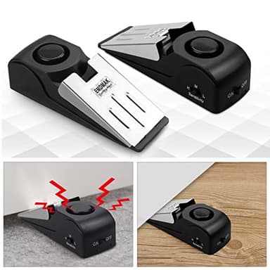 EMDMAK Door Stop Alarm with 120DB Siren Door Stop for Home & Travel (Black) (Pack of 2) - Image 6