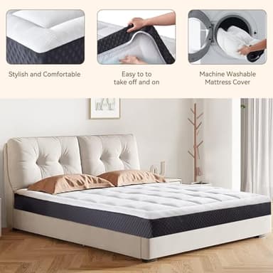 TERISTE 6 Inch Full Mattress Breathable Gel-Memory Foam Plus Pillowtop, Cool and Skin-Friendly, Fiberglass Free, Mattress in a Box, CertiPUR-US® Certified, Safe and Worry-Free - Image 7