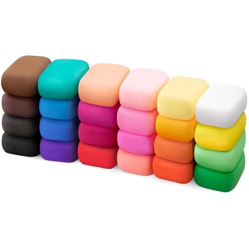Air Dry Clay 24 Colors, Modeling Clay for Kids, DIY Molding Magic Clay, Toy Gifts for Age 3+ Years Old Boys Girls Kids - Image 1