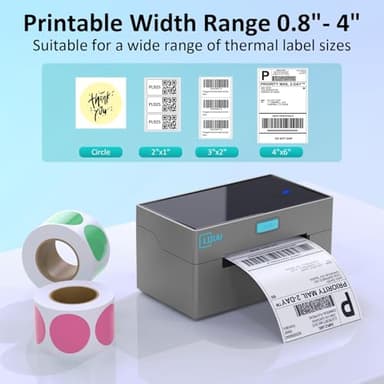 LIIUU Thermal Shipping Label Printer Bluetooth, 4x6 Label Printer for Shipping Packages, Support iOS, iPhone, iPad, Android, Mac, Windows, Widely Used for Amazon, UPS, USPS, Ebay, Etsy - Image 4