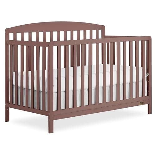 Dream On Me Odelle 5 in 1 Convertible Crib in Baltic Amber, JPMA & Greenguard Gold Certified, Converts from Baby Crib to Daybed, Toddler Bed & Full Size Bed - Image 1