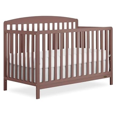 Dream On Me Odelle 5 in 1 Convertible Crib in Baltic Amber, JPMA & Greenguard Gold Certified, Converts from Baby Crib to Daybed, Toddler Bed & Full Size Bed - Image 1