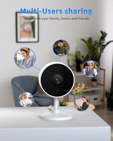 [5G & 2.4G] 2K Indoor Security Cameras for Home Security, AI Voice Change for 2-Way Talk, Motion Detection, Night Vision, 24/7 SD Recording/Cloud Storage, Baby Monitor/Dog/Pet Camera with Phone App - Image 7
