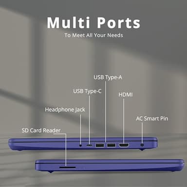 HP Stream 14" Micro-Edge HD Laptop, Intel Celeron N4020, 16GB RAM, 224GB Storage (64GB eMMC & 160GB Docking Station Set), 1 Year Office 365, Webcam, Wi-Fi 5, Bluetooth, Windows 11, Blue - Image 9