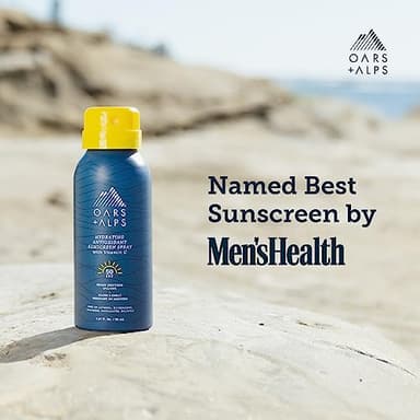 Oars + Alps Sunscreen Spray for Face & Body, SPF 50 Travel Size Sunscreen, Infused with Vitamin C & Antioxidants, No Residue, Water & Sweat Resistant, All Skin Types, Lightweight, Hydrating 1.87oz - Image 2