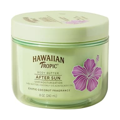 Hawaiian Tropic After Sun Body Butter with Coconut Oil, 8oz | Hawaiian Tropic After Sun Lotion, Beach Essentials, Summer Vacation Essentials, Tan Extender Lotion, Coconut Body Butter, 8oz - Image 1