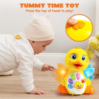 JOYIN Baby Toys Duck, Infant Dancing Crawling Musical Toys 18+ Months, Tummy Time Light Up Learning Duck with Music & Lights, Baby Easter Basket Stuffers Gifts - Image 6