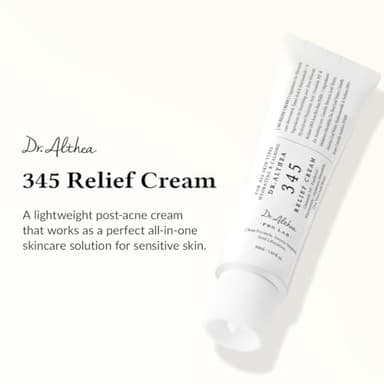 Dr.Althea 345 Relief Cream | Moisturizer for Soothing Recovery and Blemish Care with Tea Tree Leaf Water & Niacinamide | Korean Vegan Skin Care for All Skin Types, 1.69 Fl Oz (Ver.2 - Pack of 1) - Image 2