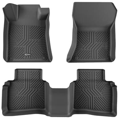 KARPAL Floor Mats for Nissan Altima 2019-2024 2025, TPE Rubber All Weather Protection Floor Liners Nissan Altima Accessories Car Mats, Front & 2nd Row - Image 1