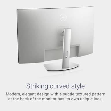 Dell S3221QS 32 Inch Curved 4K UHD (3840 x 2160), VA Ultra-Thin Bezel Monitor, 60Hz, 4MS Response Time, 90% DCI-P3, 99% sRGB, AMD FreeSync, HDMI, DisplayPort, Built in Speakers, VESA Certified, Silver - Image 7