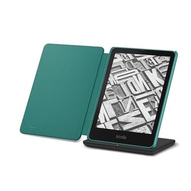 Kindle Paperwhite Signature Edition Essentials Bundle including All-new Kindle Paperwhite Signature Edition (32GB) - Jade, Plant-Based Leather Cover - Jade, and Wireless Charging Dock - Image 1