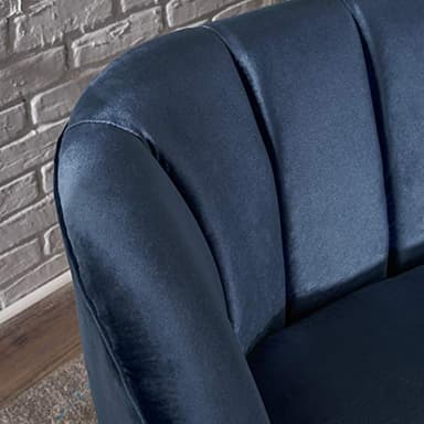 Christopher Knight Home Amaia Modern Velvet Club Chairs, 2-Pcs Set, Cobalt / Walnut - Image 3