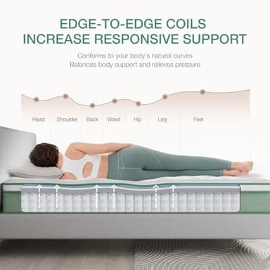 Novilla Twin Mattress, 10 Inch Hybrid Mattress in a Box, Gel Infused Memory Foam and Pocket Coils Innerspring for a Comfortable Sleep, Pillow Top Twin Size, Medium Firm - Image 4