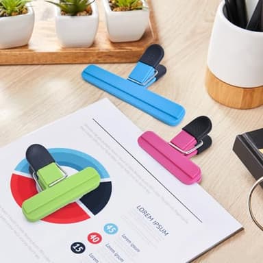 UNIYO 9Pack Large Chip Bag Clips - Assorted Sizes Food Bag Clips Plastic Heavy Seal Grip - Image 6