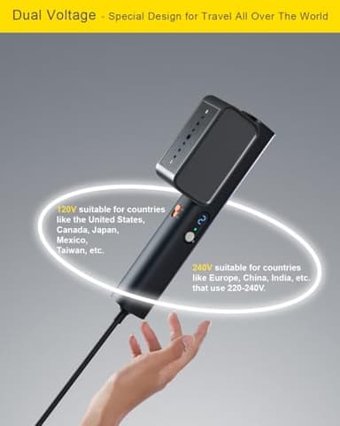 G7 Travel Steamer for Clothes Dual Voltage 100-240V Iron Steamers Professional Portable Steamer, Just 1lbs Fashion Light Mini Handheld Garment Steamer for Global travel and home 2 - Image 2