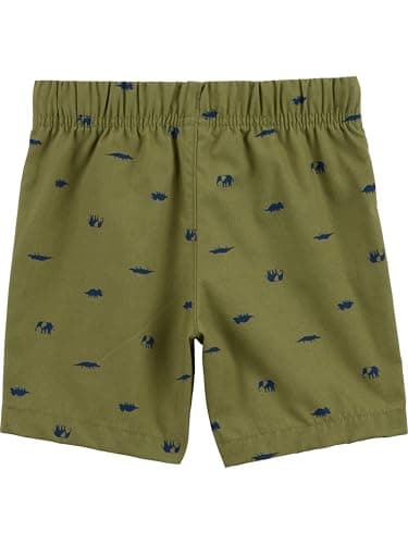Simple Joys by Carter's Baby Boys' 3-Piece Playwear Set, Coral Orange Elephant/Green Dinosaur/Grey Alligator, 3T - Image 3