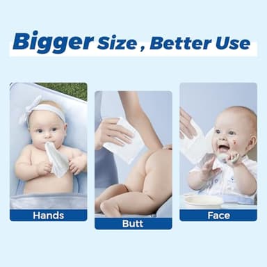 Hypoallergenic Baby Wipes, Pure Water Natural Wipes for Sensitive Skin, Unscented Baby Wipes for Face Hands & Bottom, 384 Count (6 Packs of 64) - Image 5