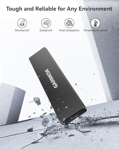 GARMESE 512GB External SSD - Up to 1000MB/s Read Speed USB 3.2 Gen 2 Portable SSD, External Solid State Drives with Type-C Cable for PC Mac Game Console - Image 6